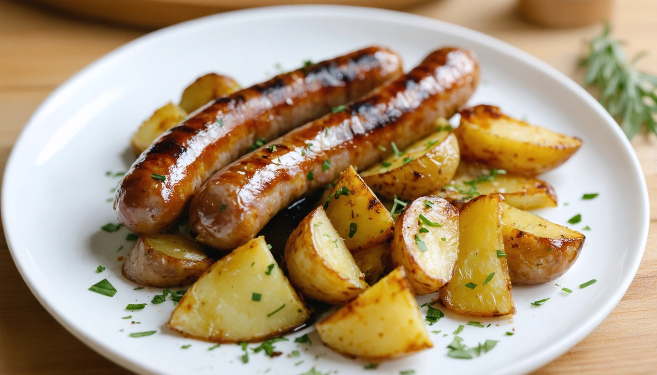 salsiccia al forno con patate